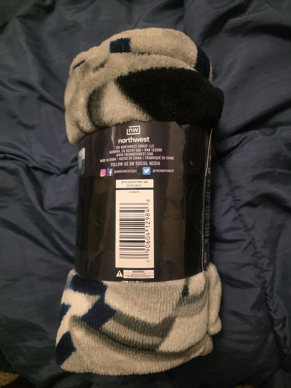 NFL DALLAS COWBOYS PLUSH THROW BLANKET 46